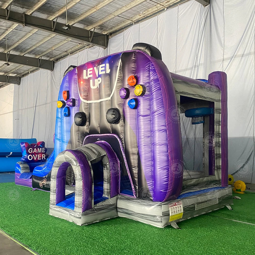 Castillo Inflable 26ft Tema Videojuegos | Tobogán de Agua | Fiestas Infantiles 🎮 - Firu Total Sales