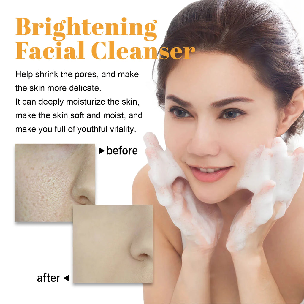 Turmeric Cleansing Milk Blackhead Keratin Remove Oil Control Shrink Pores Reduce Acne Scars Hydrate Moisturize Facial Cleanser
