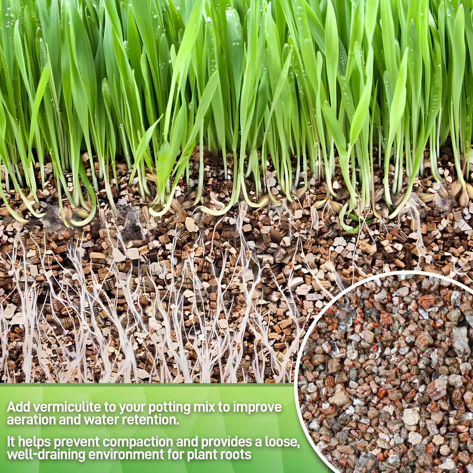 18QT Horticultural Vermiculite, Coarse Vermiculite Grade for Potted Plants & Gardening