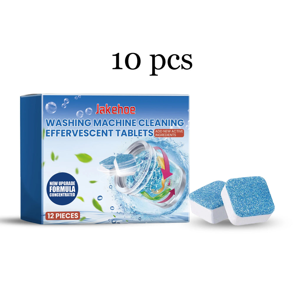 Jakehoe Laundry Machine Cleaner Tablet Deeply Remove Stubborn Dirt Long-lasting Fresh Scent Washing Machine Effervescent Tablets
