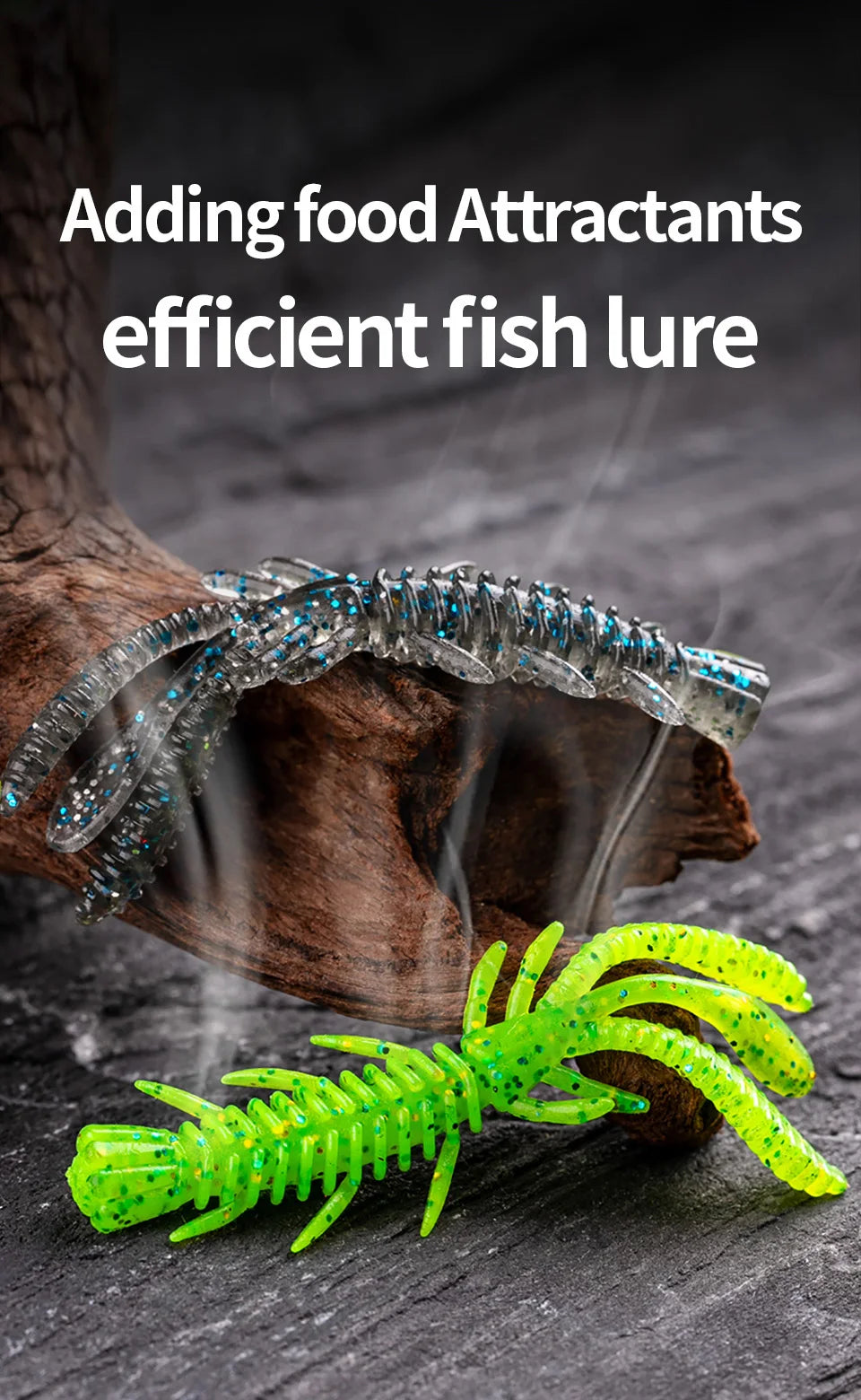 LINNHUE Camarón Silicona Flotante | NED Rig | Swimbait | Con Atrayente | Pesca Mar y Lago - Firu Total Sales