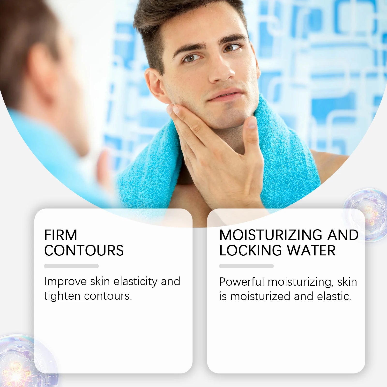 East Moon 1set Men's Cleansing Care Gift Set Nourishing Skincare Firming Wrinkles Moisturizing Remove Dirt Oil Control Care Set