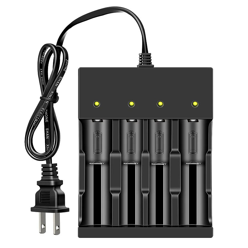 Cargador Universal Inteligente 4 Bahías Skywolfeye | 18650 26650 14500 | Li-ion 🔋