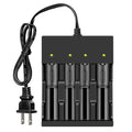 Cargador Universal Inteligente 4 Bahías Skywolfeye | 18650 26650 14500 | Li-ion 🔋
