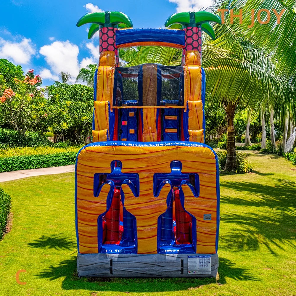 Curso de Obstáculos Inflable Comercial | Tobogán Acuático y Piscina | Fiestas 🎉 - Firu Total Sales