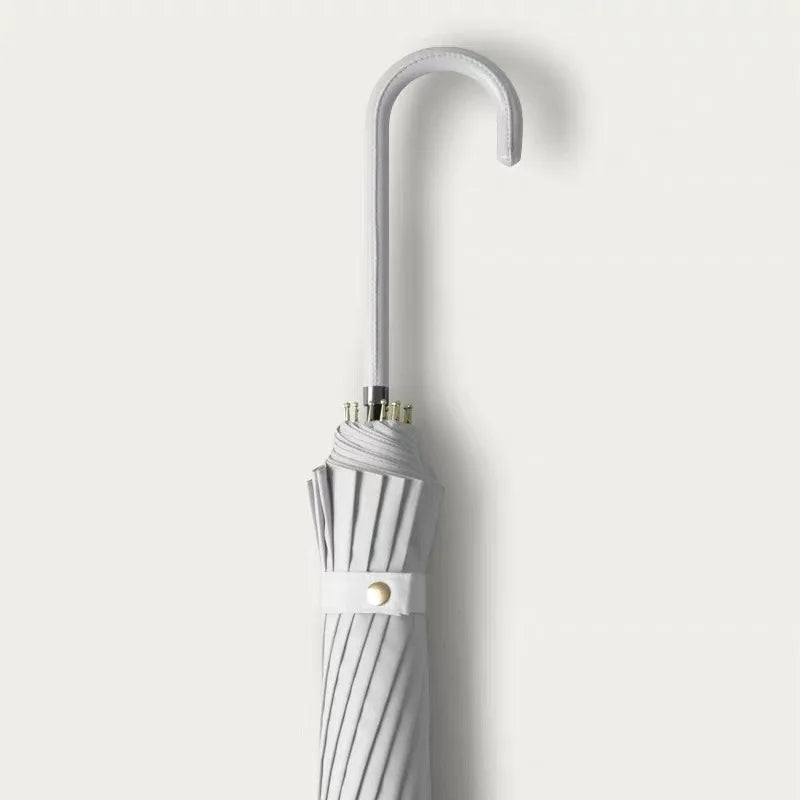 16-Year-Old Pastel-Colored Long Umbrella, Waterproof, Large, Sturdy, Long-Handled Umbrella.