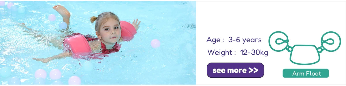 Mambobaby Float No-Slip Safe Harness ST-Cup Cake B503-150-W-Z  Safe Core No Inflation No Leaks Baby Swim Ring Toddler Pool Float