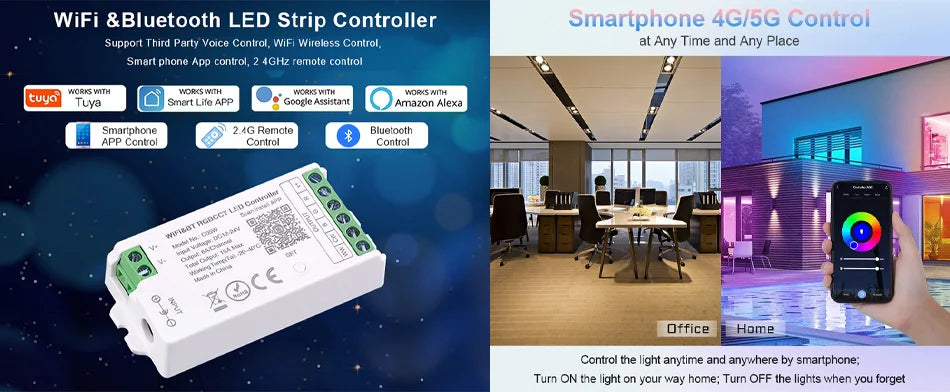 Tira LED COB COXO UL Listed | 320/480 LEDs/m | 16.4ft | RA90 | 3000-6500K | DC12V/24V | Sin Zonas Oscuras - Firu Total Sales