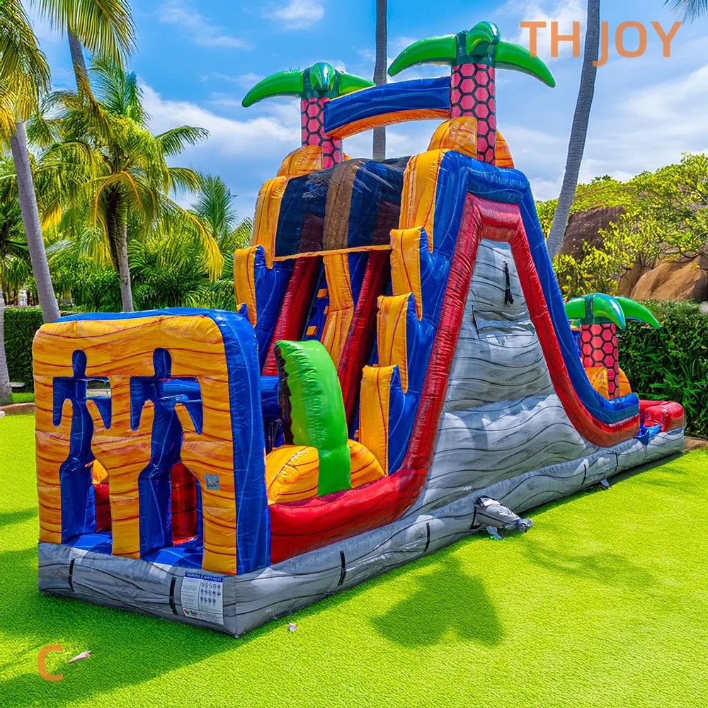 Curso de Obstáculos Inflable Comercial | Tobogán Acuático y Piscina | Fiestas 🎉 - Firu Total Sales