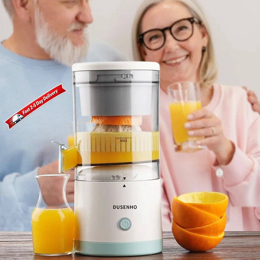 Rechargeable Electric Juicer Portable Citrus Squeezer USB Charging Orange Lemon Kiwi Grapefruit with Cleaning Brush Fresh Juice