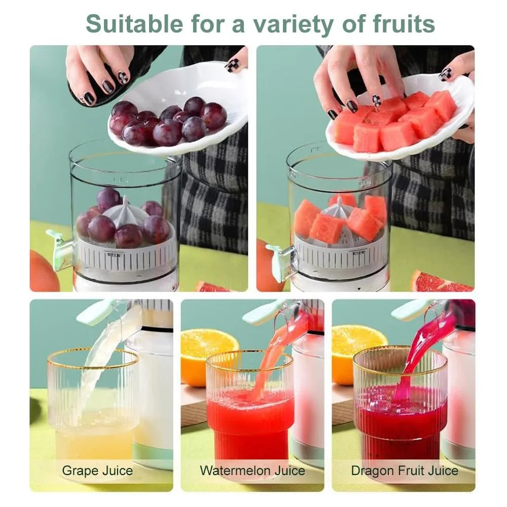 Rechargeable Electric Juicer Portable Citrus Squeezer USB Charging Orange Lemon Kiwi Grapefruit with Cleaning Brush Fresh Juice