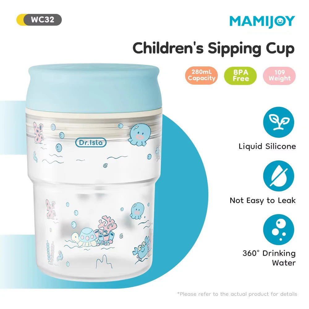Vaso de Aprendizaje 360° 280ml para Bebé | Tapa Flip | Antiderrame | Sin BPA 🍼