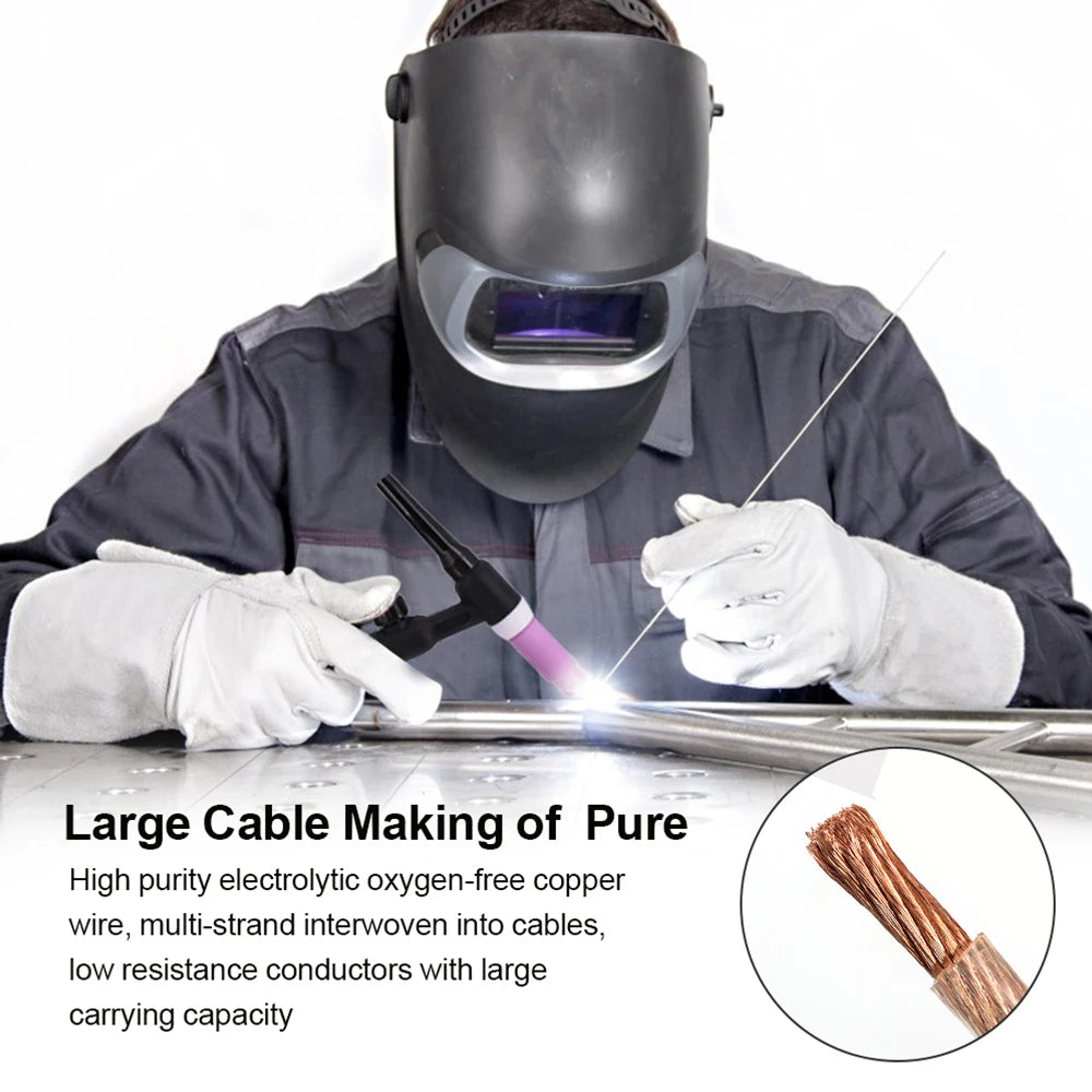 HZXVOGEN WP17V TIG Welding Torch 4M Cable Tig Welder Gun Torches With 10-25mm² Quick Connector For Soldering Welding Equipment