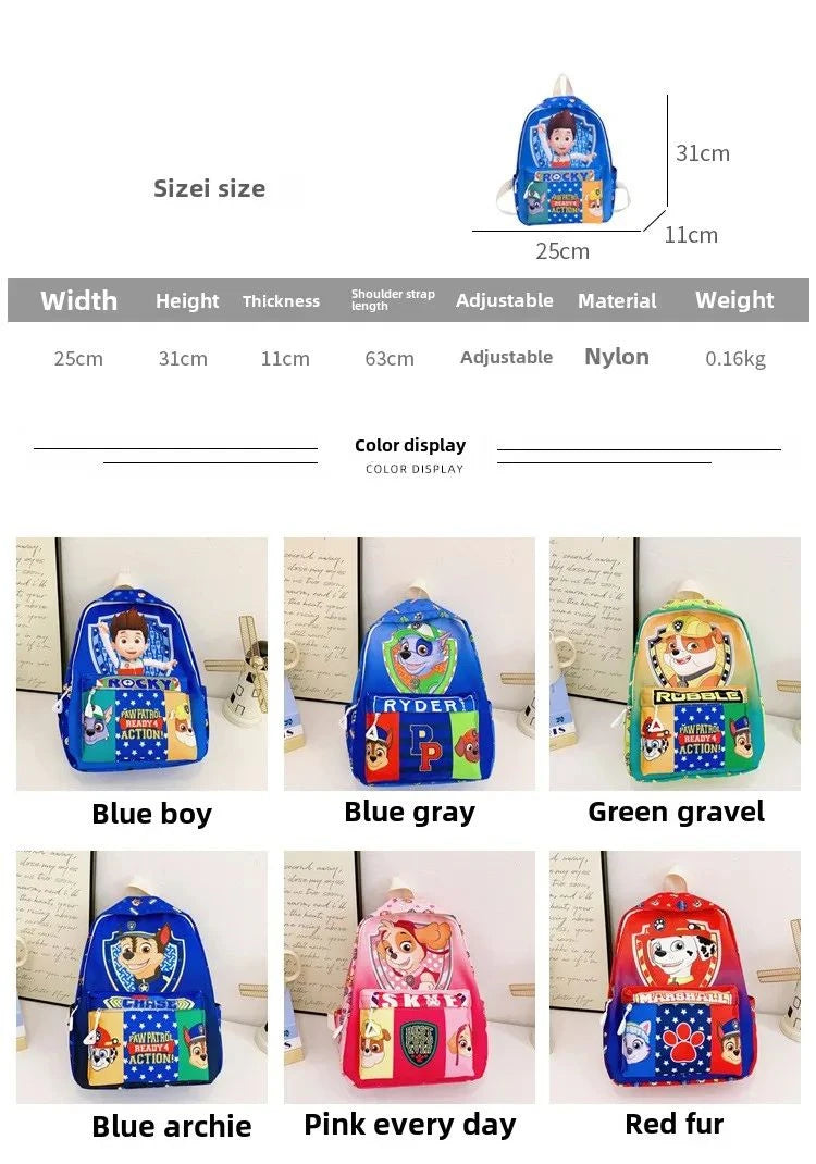PAW Patrol Children School Bag Original Cute Dogs Fashion Boy Girl Backpack Kids Kindergarten Backpacks Chase Skye Baby Gift