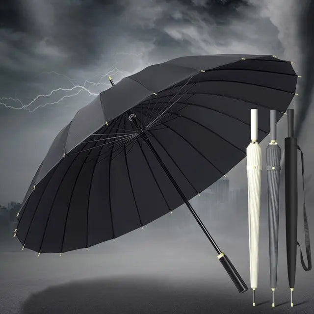 Large Captain Umbrella 16K Durable Golf Typhoon Long Umbrella Cover 16Th Automatic Umbrella