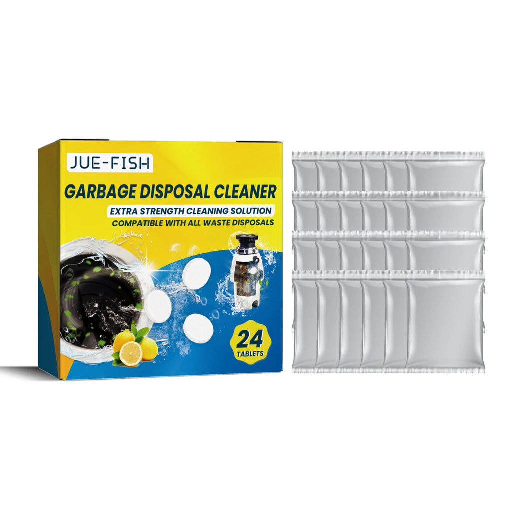 Jue-Fish 24pcs Sink Cleaning Tablet Drain Pipe Dredging Deodorant Toilet Refresh Clogging Removal Kitchen Sewer Cleaning Tablets