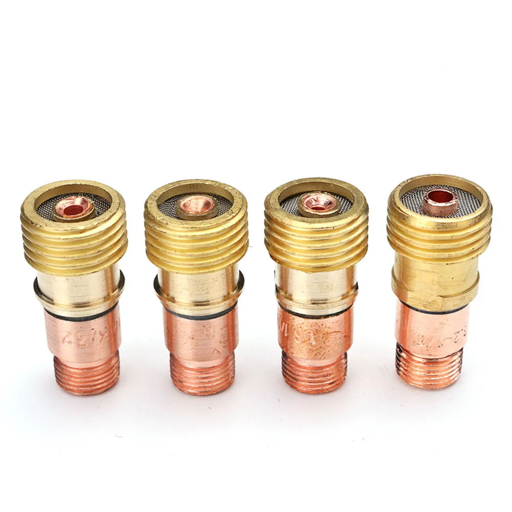 Welding Torch Accessories 1.0mm/1.6mm/2.4mm/3.2mm Forgelo Brass Collets Body Stubby Gas Lens Connector For Tig WP17 WP18 WP26