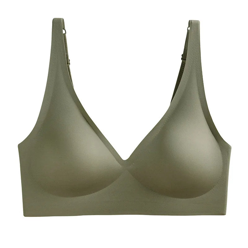 Push Up Seamless Bras For Women Non-wire Brassiere V-neck Bralette Removable Padded Sports Underwear Female Sexy Lingerie S-XXL