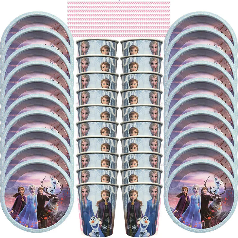 57pcs/Disney Pink Wave Minnie Mouse Theme Party Supplies Cups Plates Straw Kids Girls Baby Shower Birthday Party Decorations Set