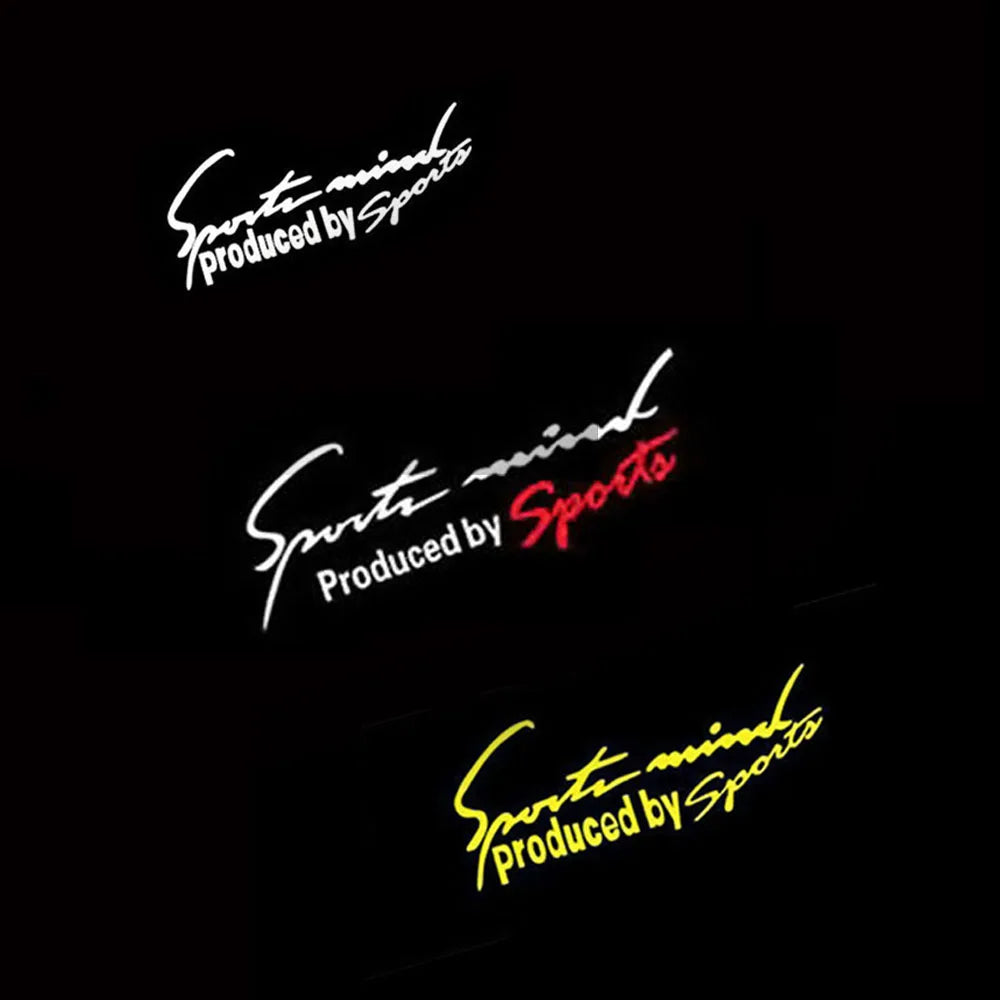 Sports Mind Decal Racing Car Hood Body Side Window Reflective Vinyl Trim Graphic Sticker Car Accessories Exterior Part Universal