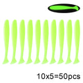 QXO 50 Piezas Señuelos Silicona | Swimbait Shad Wobbler | 7/10/13cm | Pesca Mar, Lago y Río - Firu Total Sales