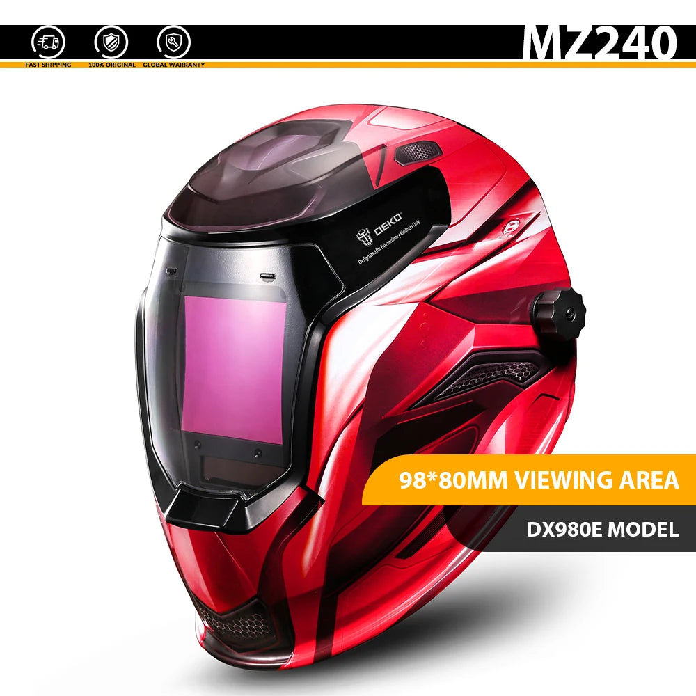 DEKO Skull Solar Auto Darkening Adjustable Range 4/9-13 MIG MMA Electric Welding Mask Helmet Welding Lens for Welding Machine