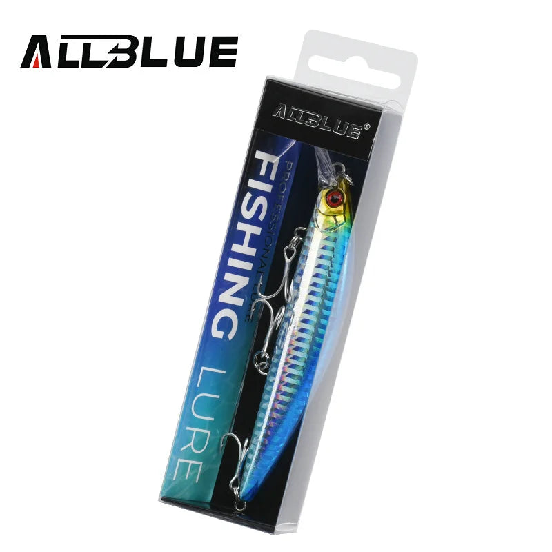 ALLBLUE Minnow Pesado Hundimiento | 90/110mm | 25g/35g | Jerkbait Longcast | Bass y Lubina | Agua Salada - Firu Total Sales
