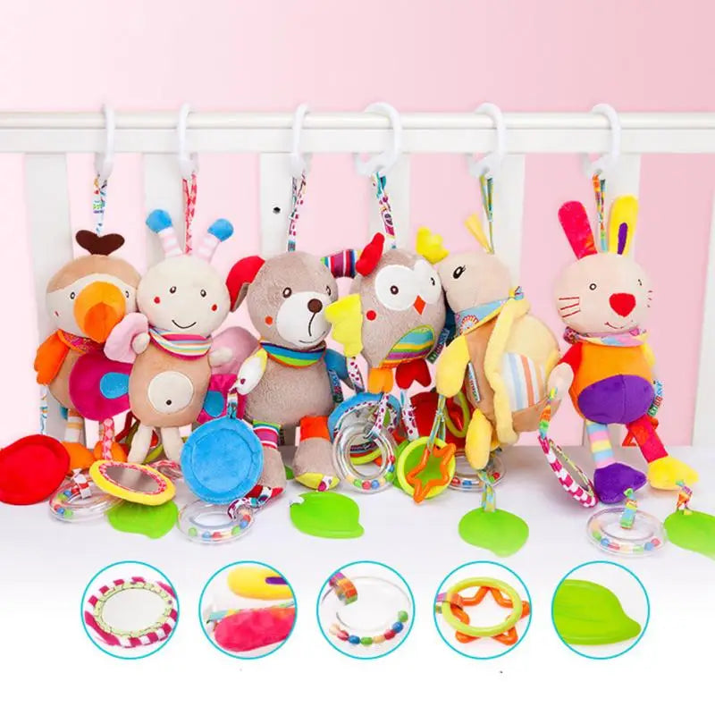 Baby Stroller Hanging Toys – Cartoon Animal Rattles