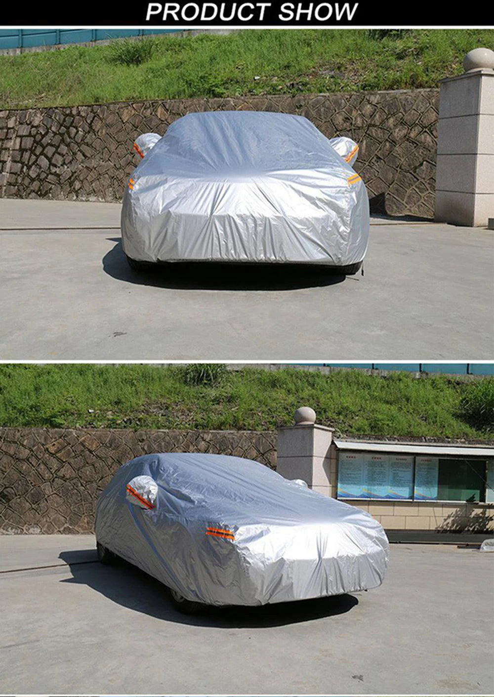 Kayme waterproof car covers outdoor sun protection cover for car reflector dust rain snow protective suv sedan hatchback full s