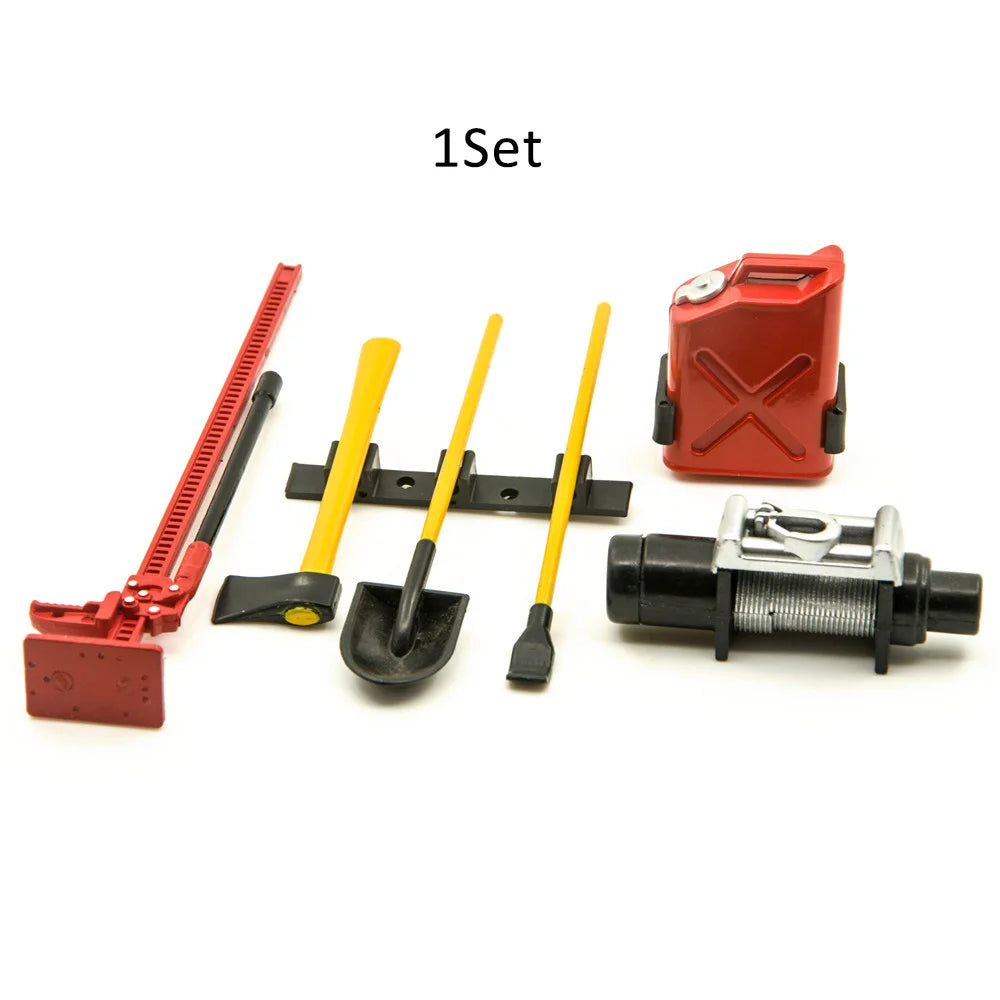 1:10 Scale Accessories Simulated Decoration Tools Shovel Fire-Extinguisher Oil Drum for RC Crawler Car TRX4 SCX10 Mini Toys