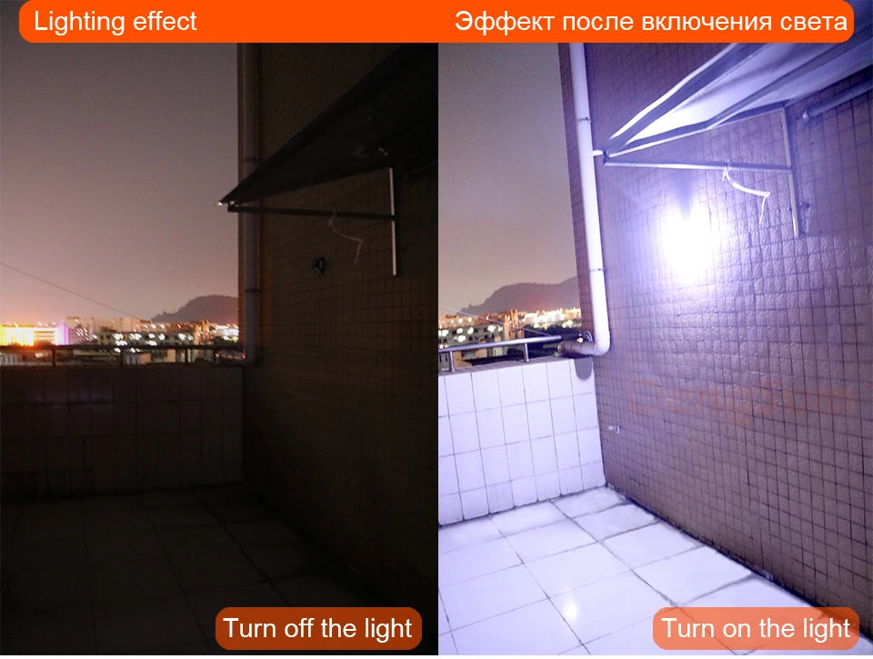 Luz Solar 100 LED con Sensor de Movimiento PIR | 3 Lados | IP65 | Jardín y Pared 💡 - Firu Total Sales