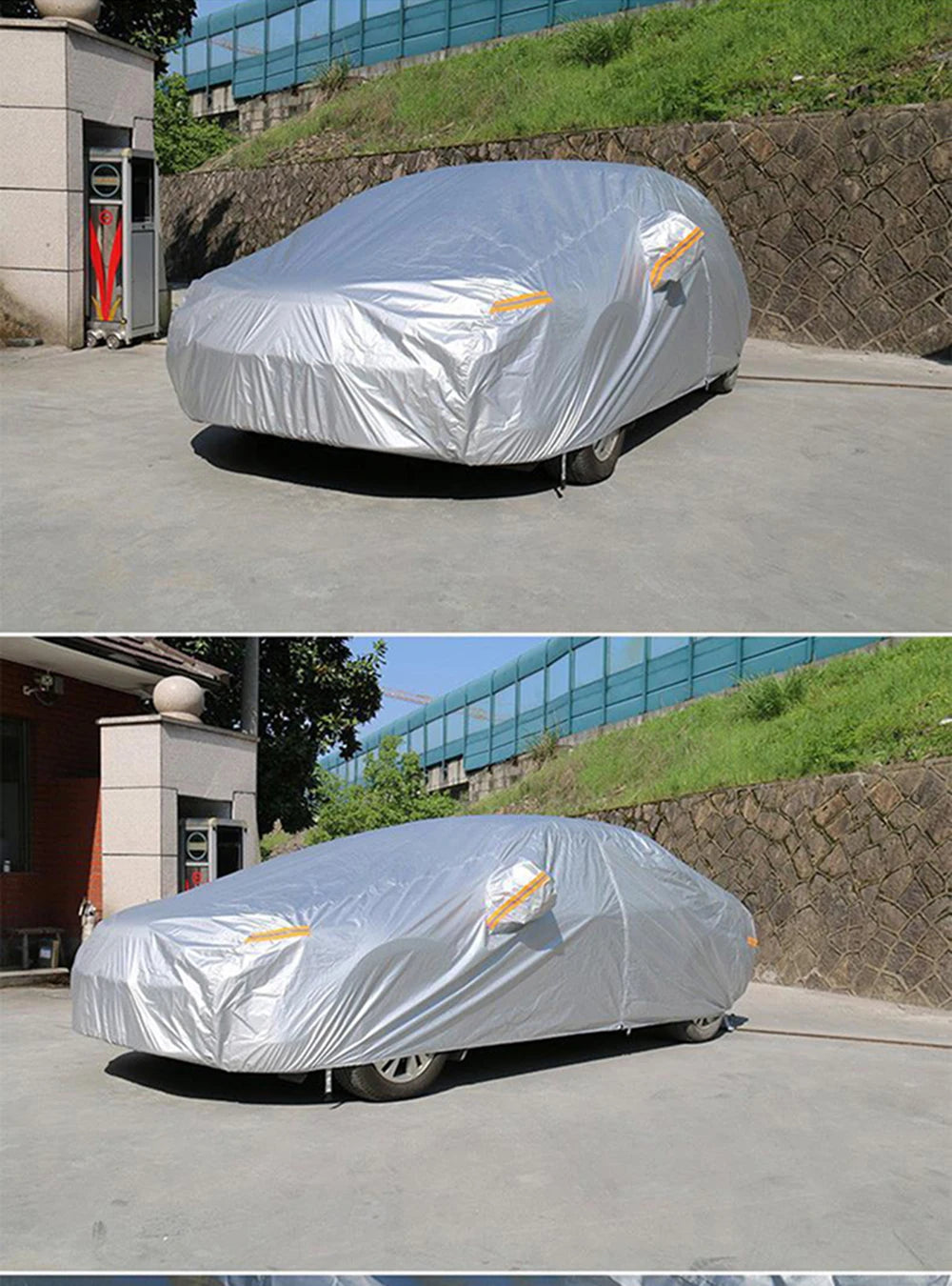 Kayme waterproof car covers outdoor sun protection cover for car reflector dust rain snow protective suv sedan hatchback full s