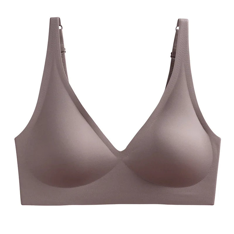 Push Up Seamless Bras For Women Non-wire Brassiere V-neck Bralette Removable Padded Sports Underwear Female Sexy Lingerie S-XXL