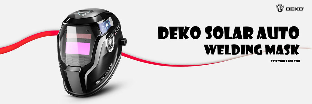 DEKO Skull Solar Auto Darkening Adjustable Range 4/9-13 MIG MMA Electric Welding Mask Helmet Welding Lens for Welding Machine
