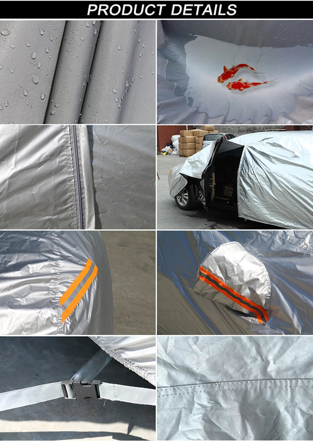 Kayme waterproof car covers outdoor sun protection cover for car reflector dust rain snow protective suv sedan hatchback full s
