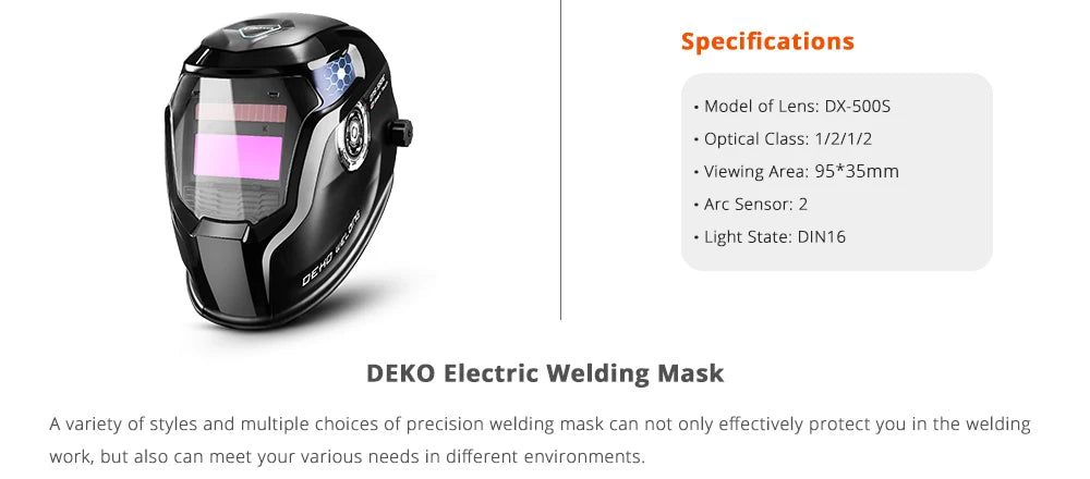 DEKO Skull Solar Auto Darkening Adjustable Range 4/9-13 MIG MMA Electric Welding Mask Helmet Welding Lens for Welding Machine