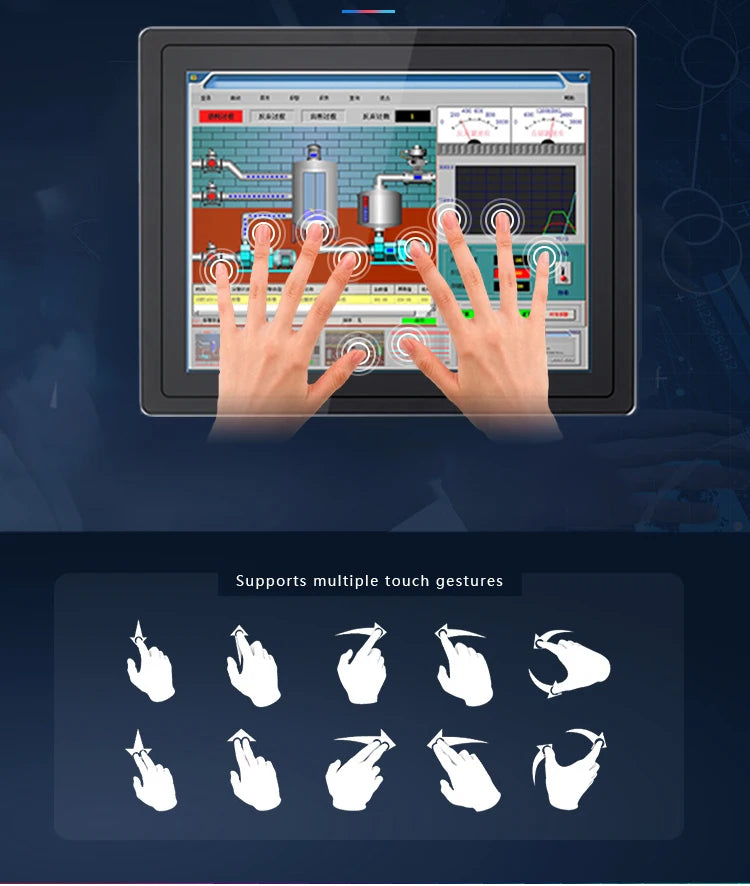 13.3 15.6 18.5 inch industrial computer all in one panel pc with capacitive touch screen built-in wifi win10/11 pro 1366x768
