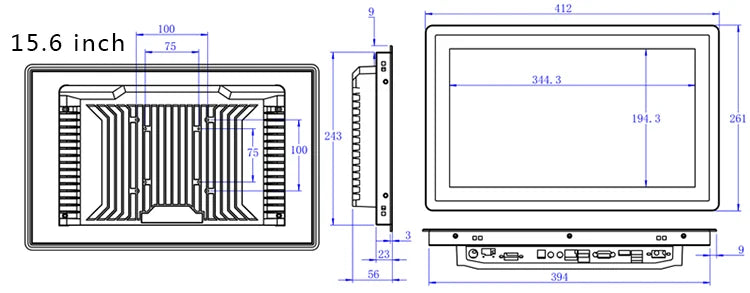 13.3 15.6 18.5 inch industrial computer all in one panel pc with capacitive touch screen built-in wifi win10/11 pro 1366x768