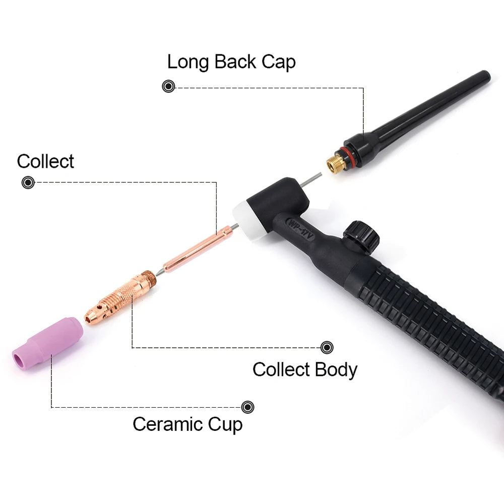 HZXVOGEN WP17V TIG Welding Torch 4M Cable Tig Welder Gun Torches With 10-25mm² Quick Connector For Soldering Welding Equipment
