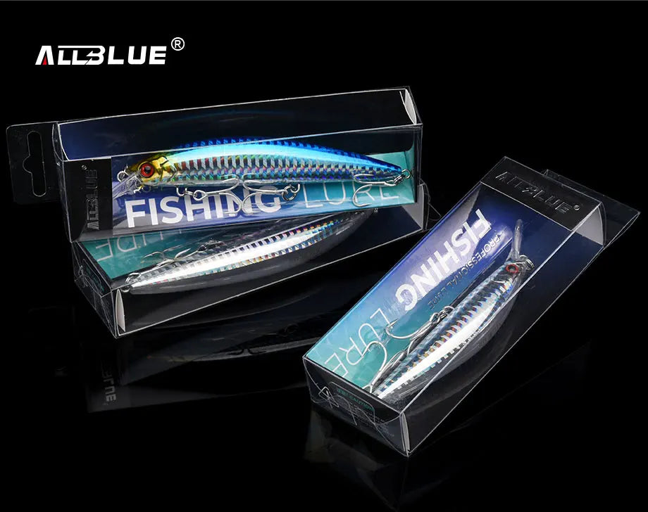ALLBLUE Minnow Pesado Hundimiento | 90/110mm | 25g/35g | Jerkbait Longcast | Bass y Lubina | Agua Salada - Firu Total Sales
