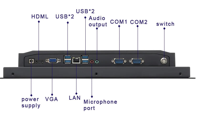 13.3 15.6 18.5 inch industrial computer all in one panel pc with capacitive touch screen built-in wifi win10/11 pro 1366x768
