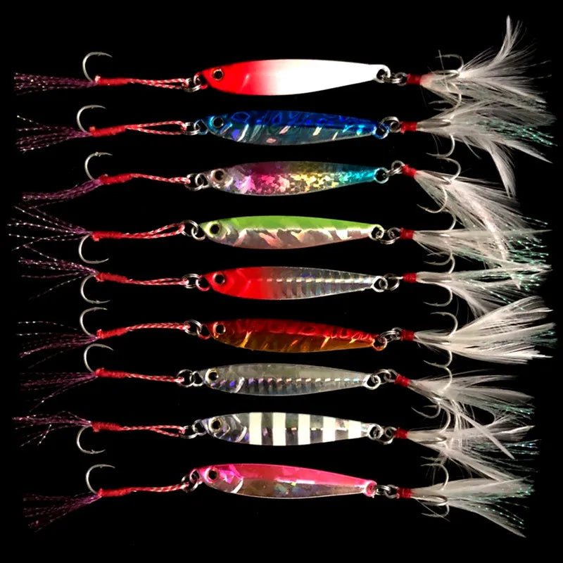 WLDSLURE Jig Metal Luminoso | 7g/10g/15g/20g/25g | Shore Cast | Pesca Mar, Lago y Río - Firu Total Sales