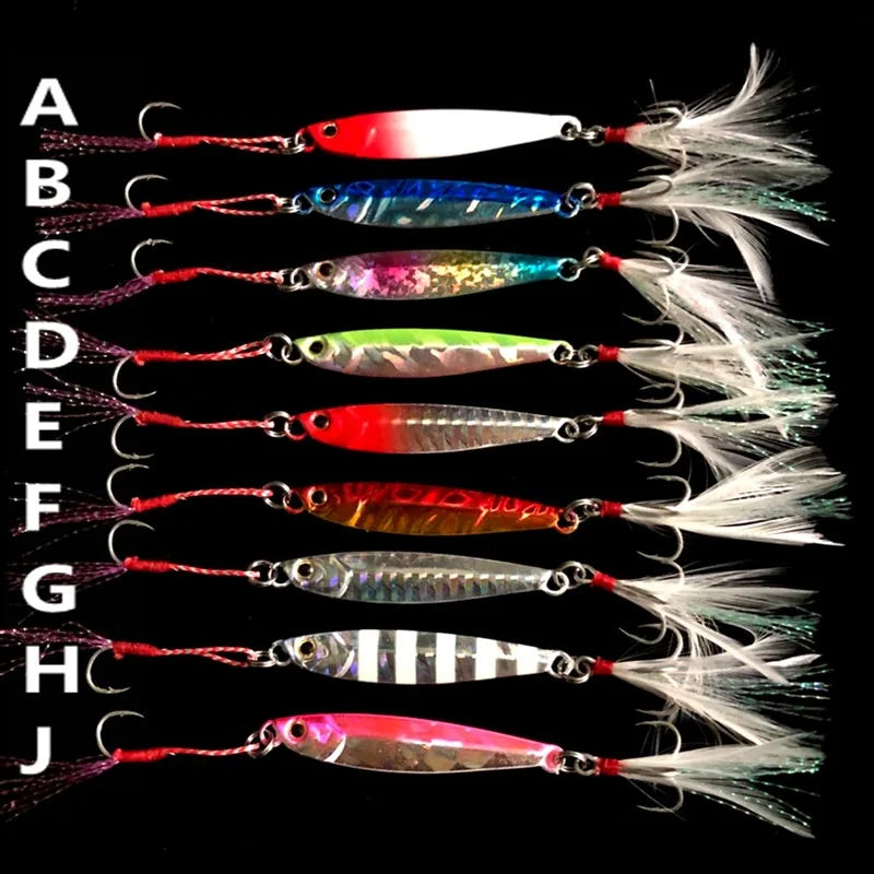 WLDSLURE Jig Metal Luminoso | 7g/10g/15g/20g/25g | Shore Cast | Pesca Mar, Lago y Río - Firu Total Sales