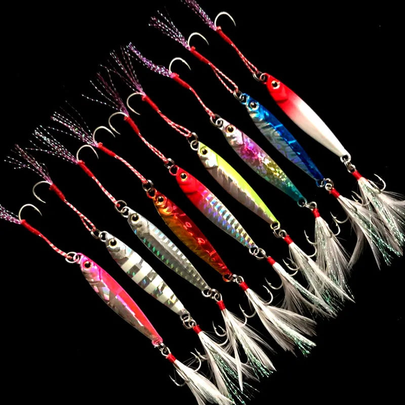 WLDSLURE Jig Metal Luminoso | 7g/10g/15g/20g/25g | Shore Cast | Pesca Mar, Lago y Río - Firu Total Sales