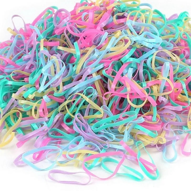 Set 500 Ligas Elásticas para Niñas | Colores Surtidos