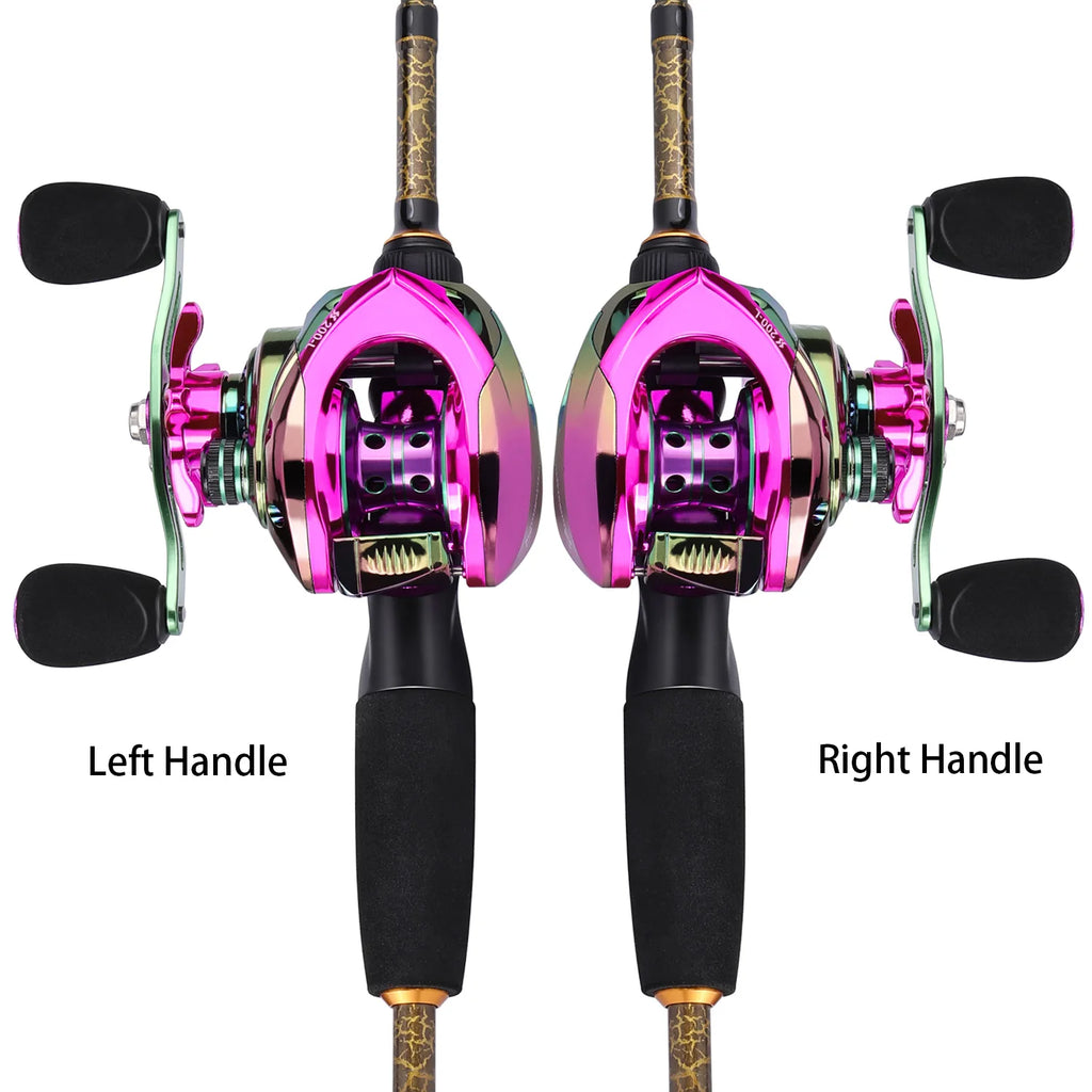 Sougayilang 5-Section Carbon Travel Fishing Rod & Baitcasting Reel | Full Kit + Carrier Bag