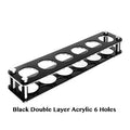 Wooden/Acrylic Shot Glass Holder Display Rack Bar Wine Drinks Cup Storage Carrier Flight Tasting Serving Tray Single Row 6 Holes