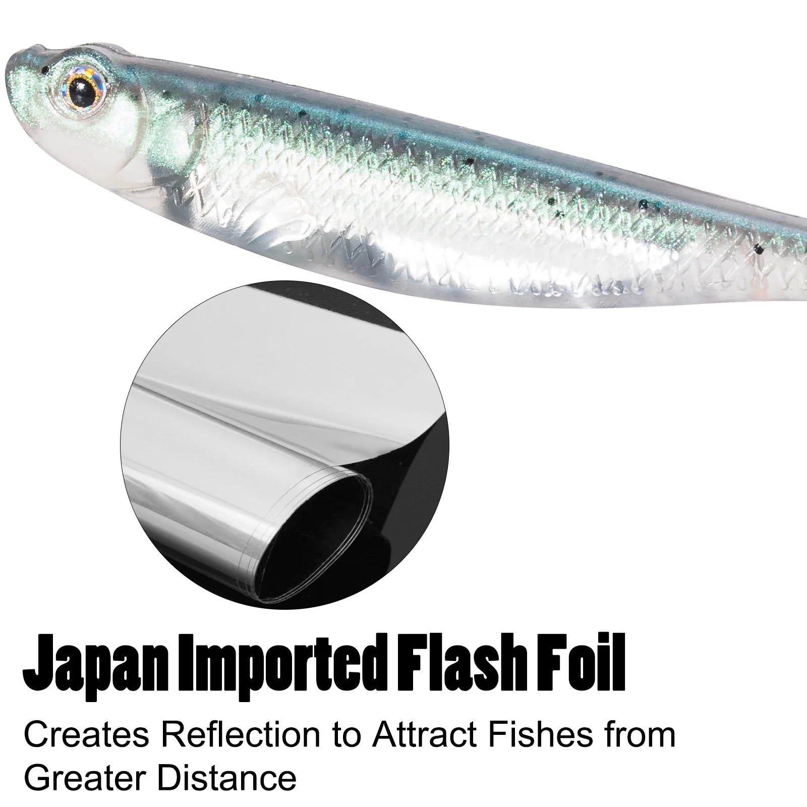 Dr.Fish 5/6 Piezas Señuelo Silicona | Cola Bifurcada | Drop Shot | Bass, Trucha y Lucio | Weedless - Firu Total Sales