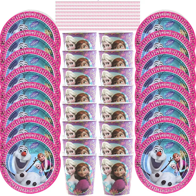 57pcs/Disney Pink Wave Minnie Mouse Theme Party Supplies Cups Plates Straw Kids Girls Baby Shower Birthday Party Decorations Set