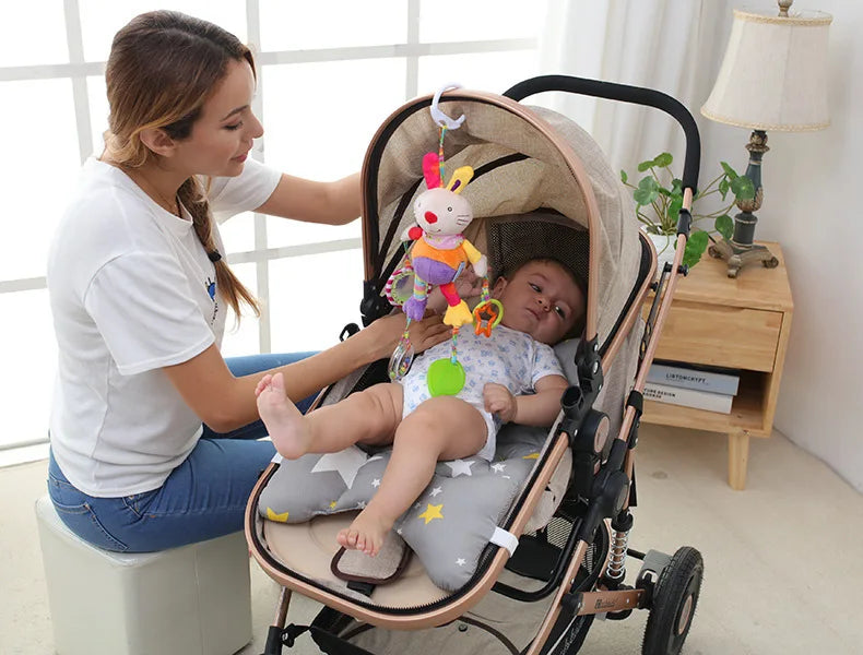Baby Stroller Hanging Toys – Cartoon Animal Rattles
